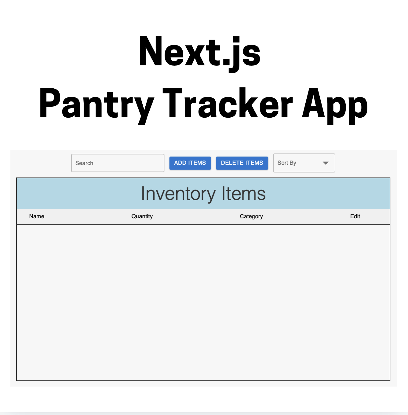 Pantry Tracker